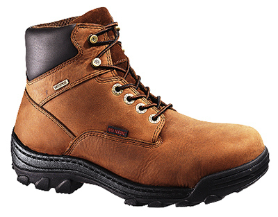 WOLVERINE WORLDWIDE W05483 08.0M Durbin Waterproof Work Boots, Medium Width, Brown Nubuck Leather, Men's Size 8