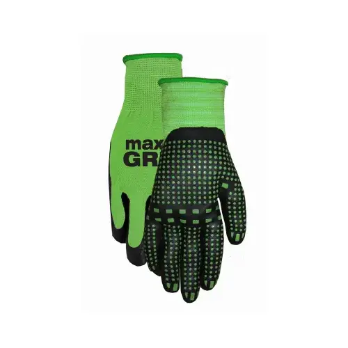 Midwest Quality Gloves 93-S/M Max Grip Men's Small/Medium Nitrile Coated Glove Green