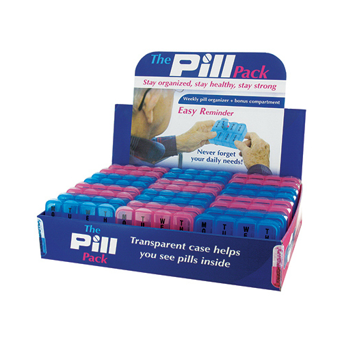 DM Merchandising PILL-PACK-XCP24 7 Day Plas Pill Box - pack of 24