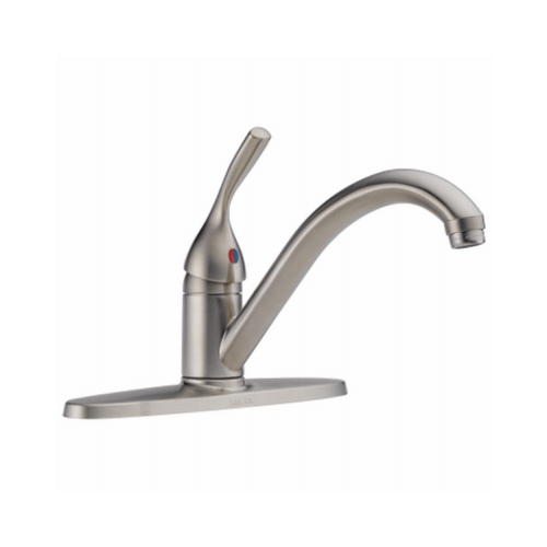 Classic Single Handle Kitchen Faucet, Stainless