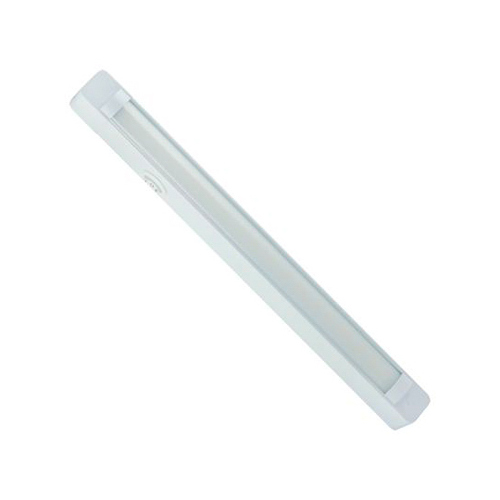 Under-Cabinet LED Light Fixture, White Plastic, 415 Lumens, 12-In.