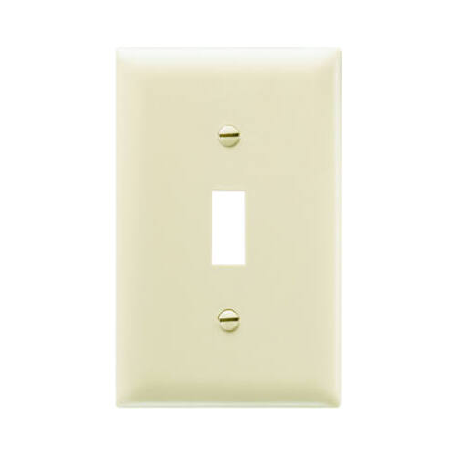 Wall Plate, Single Toggle, Ivory Nylon