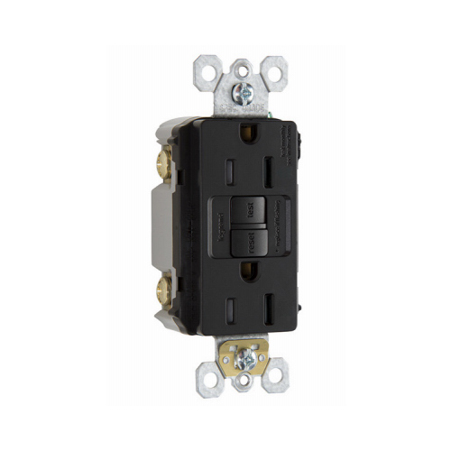 PASS & SEYMOUR 1597TRCCD4 GFCI Receptacle, 15A, Brown
