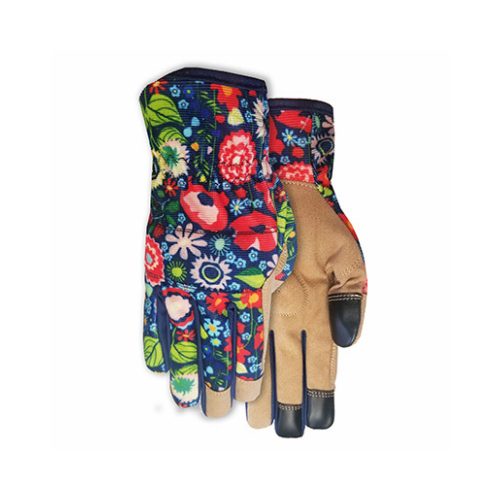 Garden Gloves, Synthetic Palm, Women's L