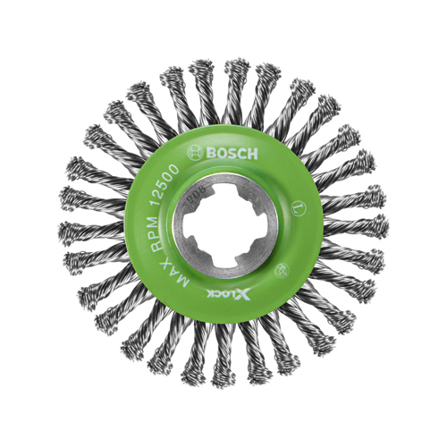 Robert Bosch Tool Corp WBX409 X-Lock Knotted Wire Wheel, Stainless Steel, 4.5-In.