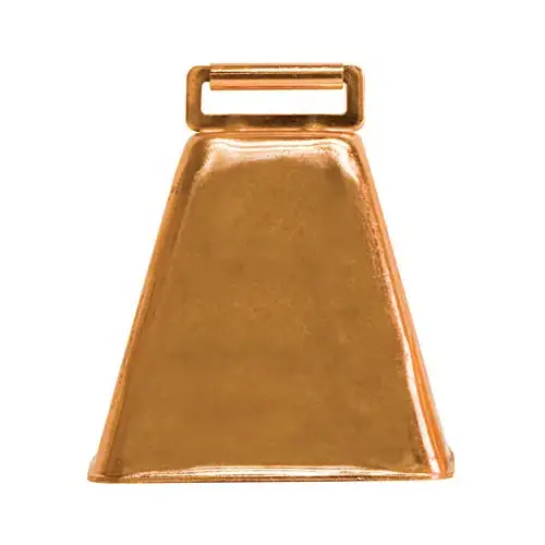 Cow Bell, Copper-Plated Steel, 3-3/4 x 3-1/4 In.