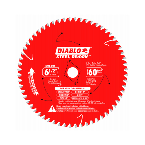 Freud D0660F Steel Demon Circular Saw Blade, Cuts Very Thin Metal, 60 ...