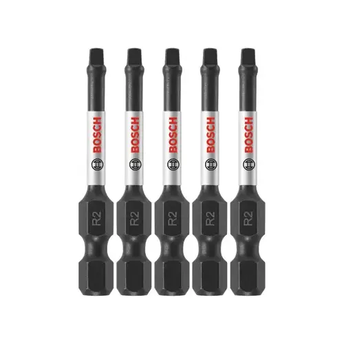 Impact Tough Power Bit, #2 Square, 2-In - pack of 5