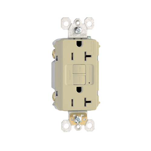 PASS & SEYMOUR 2097ICCD12 GFCI Outlet, Heavy Duty, 20A, Ivory