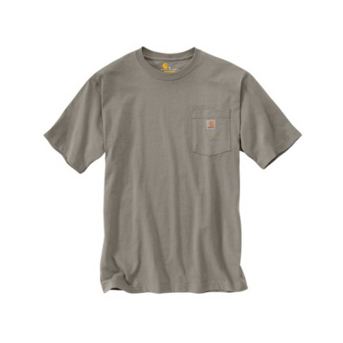 CARHARTT K87-DES-LRG-REG Pocket T-Shirt, Desert, Large