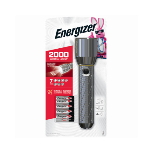EVEREADY BATTERY ENPMZH91E Vision HD Ultra LED Flashlight, Water Resistant, 2000 Lumens, AA Batteries Included