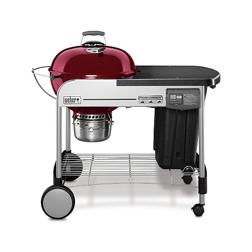 WEBER-STEPHEN PRODUCTS 15503001 Performer Deluxe Charcoal Grill, Crimson, 22-In.