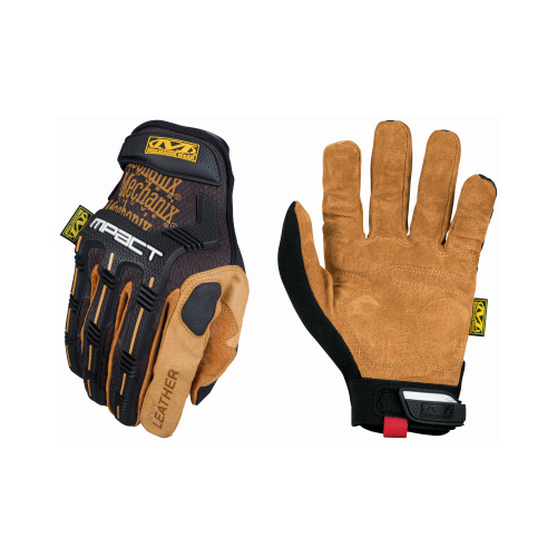 High-Performance Work Gloves, M-Pact, Black & Tan, Men's M