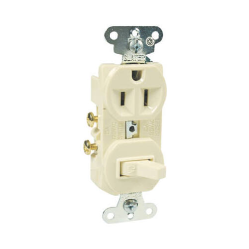 Combo 15A Switch Recept Ivory