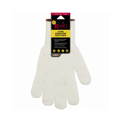 MED WHT Poly Glove