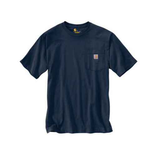 CARHARTT K87-NVY-XLG-TLL Pocket T-Shirt, Navy, Tall, XL