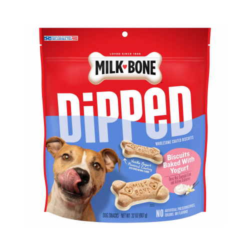 J.M. Smucker Company 10079100223098 Dipped Dog Biscuits Baked With Vanilla Yogurt, 32-oz.