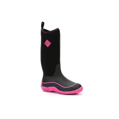 MUCK BOOT COMPANY HAW-404-PNK-100 Hale Boots, Waterproof Neoprene, Black/Hot Pink, Women's 10