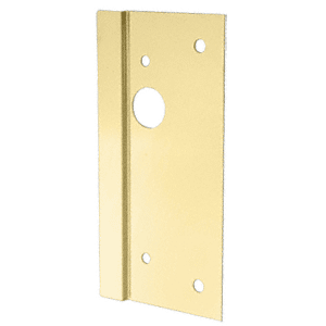 Satin Brass 4" x 10" Right Hand Center Lock Latch Guard