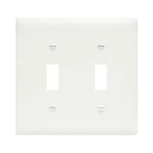 White 2-Toggle Nylon Wall Plate