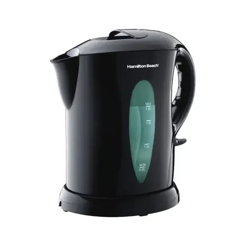 HAMILTON BEACH K6080 Electric Tea Kettle, Black, 1.8-Liter