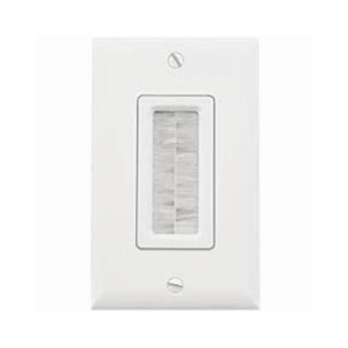 In-Wall Cable Access Wall Plate, White