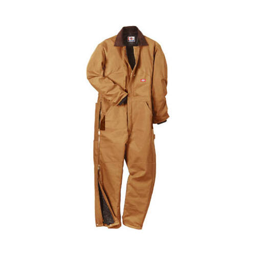 WILLIAMSON DICKIE MFG. TV239BD2XLT Insulated Coveralls, Tall Fit, Brown Duck, Men's XXL