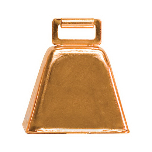 Cow Bell, Copper-Plated Steel, 2-1/2 x 2-1/4 In.