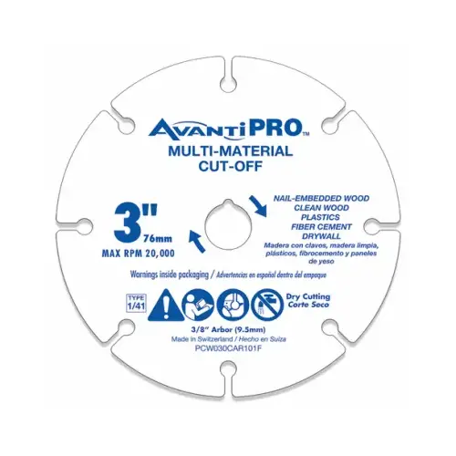 Carbide Grit Cut Off Wheel For Multi-Materials, 3-In.