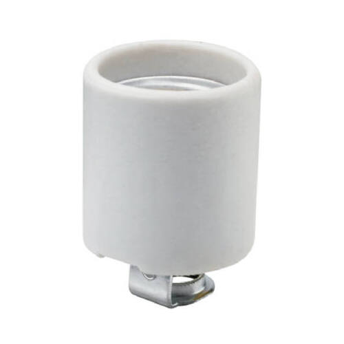 Incandescent Medium Base Porcelain Lampholder, Screw Terminals, 660-Watt, 250-Volt