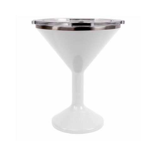 ORCA TINIPE Martini Glass, Pearl White Stainless Steel, 8-oz.