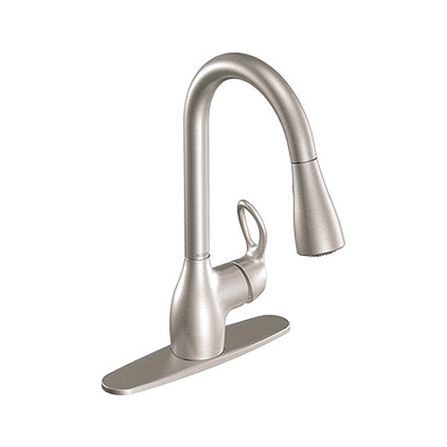 Kitchen Faucet With Pull-Down Spray, Single Handle, Spot-Resistant Stainless Steel