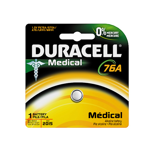 DURACELL DISTRIBUTING NC 66445 Alkaline Home Medical Battery, PX76A/675, 1.5-Volt