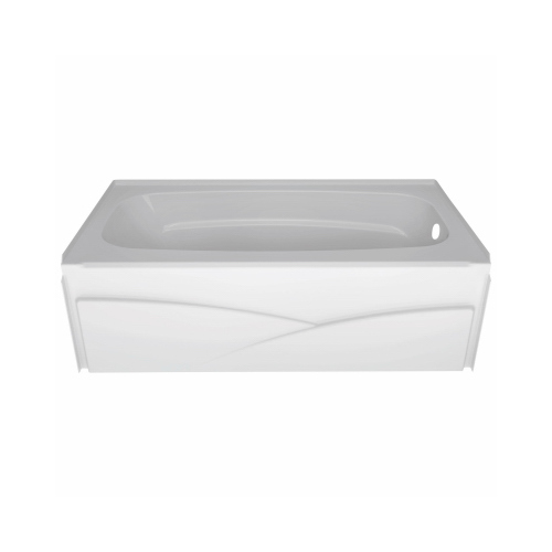 Delta Faucet B10311-6032R-WH Laurel Skirted Bathtub, Right Hand Drain, Bright White Gloss, Acrylic, 59.87 x 32 x 18-In.