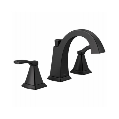 Delta Faucet 35768LF-BL Flynn Two Handle Bathroom Faucet, Widespread, Matte Black