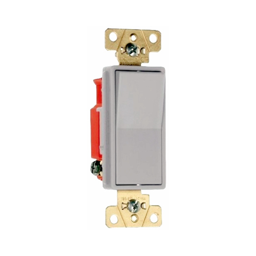 PASS & SEYMOUR 2621GRYCC8 Decorator Switch, Single Pole, Gray, 20Amps