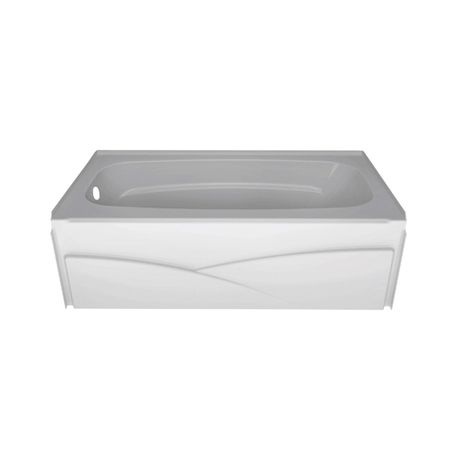 Laurel Skirted Bathtub, Bright White Gloss, Acrylic, 59.87 x 32 x 18-In.