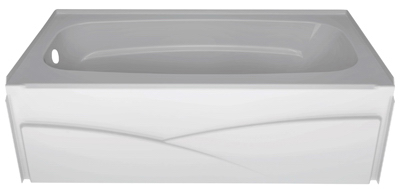 Delta Faucet B10311-6032L-WH Laurel Skirted Bathtub, Bright White Gloss, Acrylic, 59.87 x 32 x 18-In.