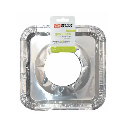 Square Aluminum Foil Gas Stove Bib Liners - pack of 8