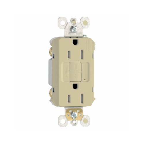 GFCI Receptacle, 15A, Ivory