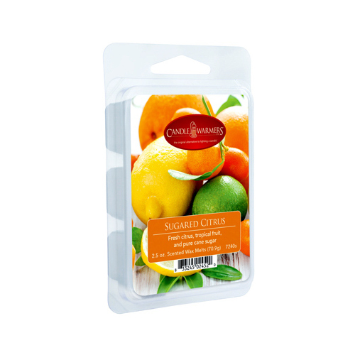 CANDLE WARMERS ETC 7240S Wax Melts, Sugared Citrus, Fresh Citrus, Tropical Fruit, Sugar Cane, 6-Ct.