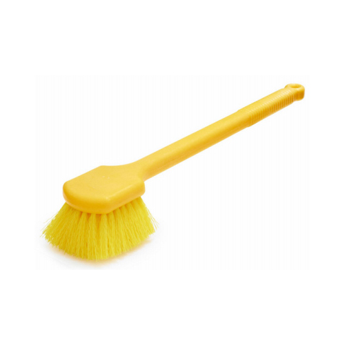 Rubbermaid FG9B3200YEL Long-Handle Plastic Utility Brush, 20-In.