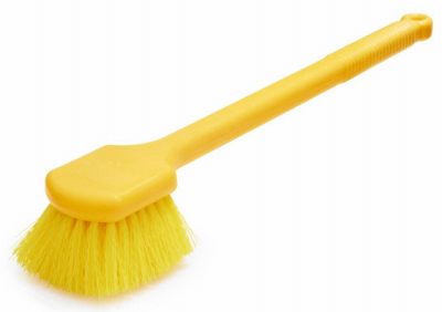 Rubbermaid FG9B3200YEL Long-Handle Plastic Utility Brush, 20-In.