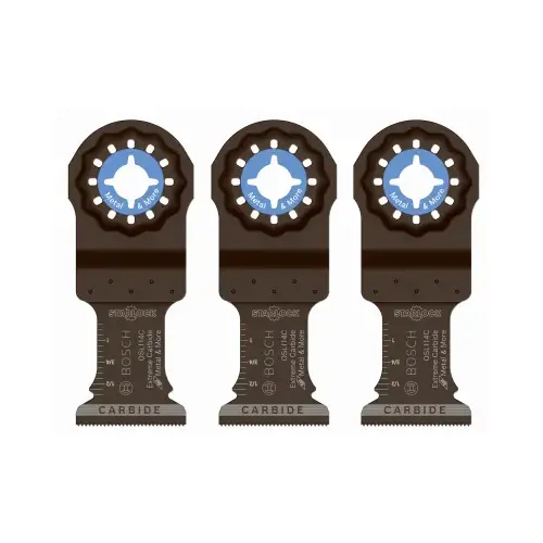 Robert Bosch Tool Corp OSL114C-3 Starlock Plunge Cut Blade, Carbide, 1.25-In - pack of 3