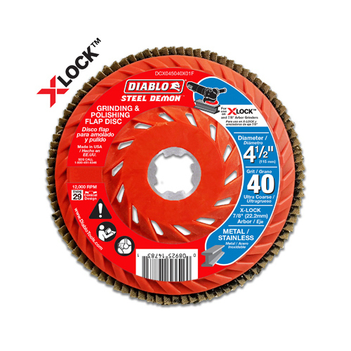 X-Lock Flap Disc, 40-Grit, 4-1/2-In.