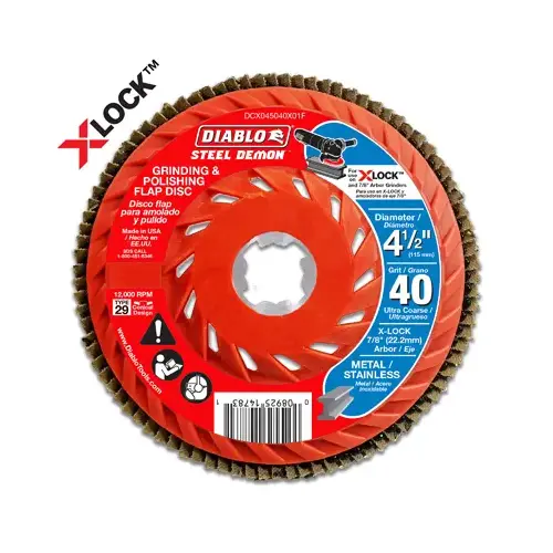 X-Lock Flap Disc, 40-Grit, 4-1/2-In.