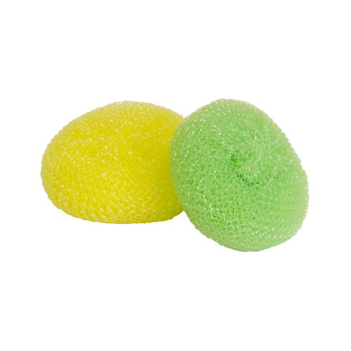 QUICKIE 502372 Plastic Mesh Scourers  pair Yellow