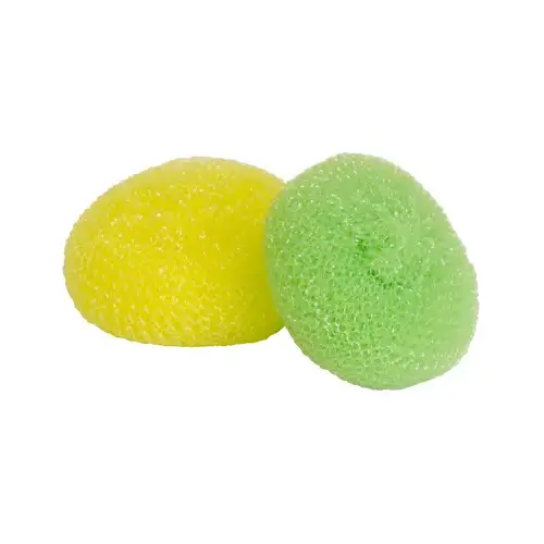 Quickie 502372 Plastic Mesh Scourers - pair Yellow