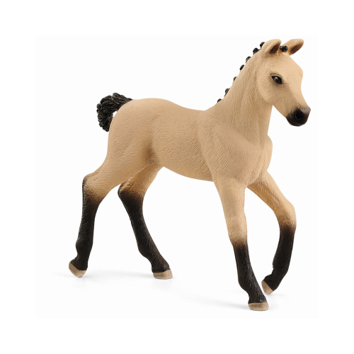 SCHLEICH NORTH AMERICA 13929 Hannoverian Foal Toy Animal Figure, Black & Tan