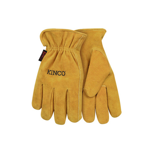 Golden Full Suede Cowhide Gloves, Men's S